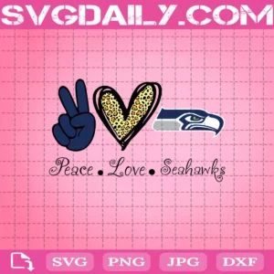 Peace Love Seattle Seahawks Svg