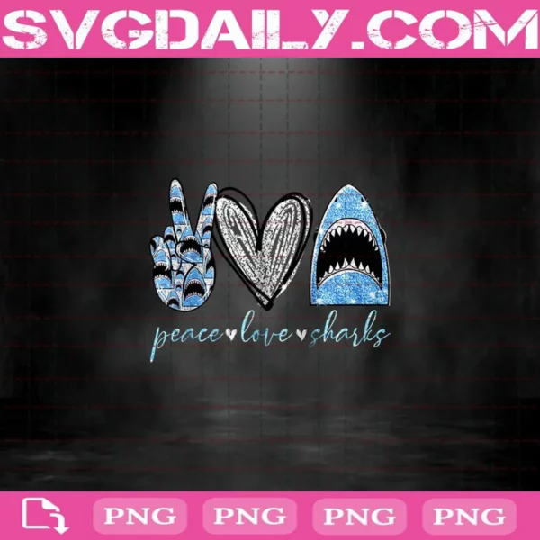 Peace Love Shark Png