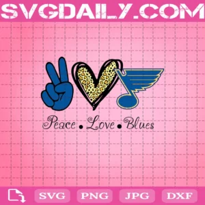 Peace Love St. Louis Blues Svg