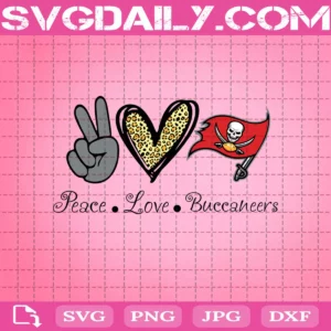 Peace Love Tampa Bay Buccaneers Svg