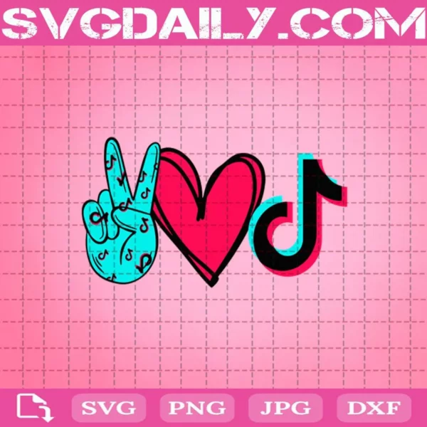 Peace Love Tiktok Svg - Daily Free Premium Svg Files