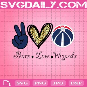 Peace Love Washington Wizards Svg