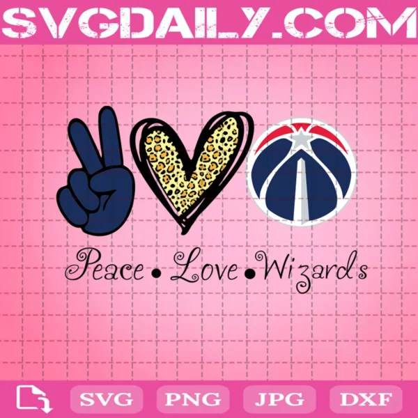 Peace Love Washington Wizards Svg