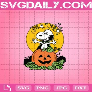 Peanuts Snoopy With Halloween Svg