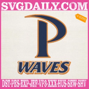Pepperdine Waves Embroidery Files