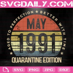 May 1991 Birthday Svg