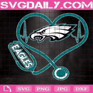 Philadelphia Eagles Heart Stethoscope Svg
