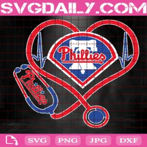 Philadelphia Phillies Nurse Stethoscope Svg