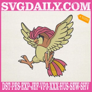 Pidgeotto Pokemon Embroidery Design