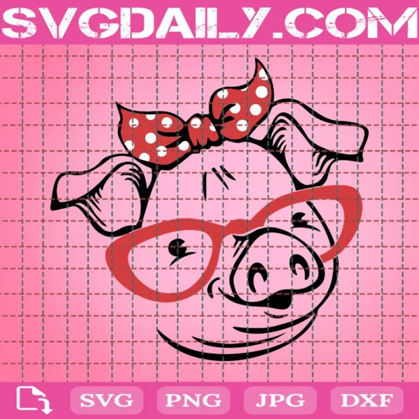 Pig With Glasses And Bandana