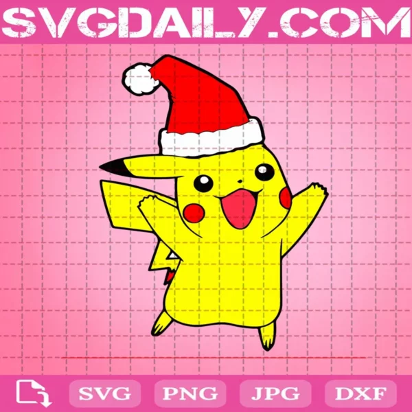 Pikachu Christmas Svg