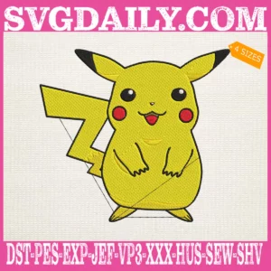 Pikachu Pokemon Embroidery Design