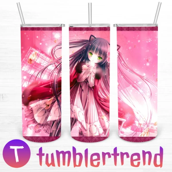 Pink Manga Princess 20oz Tumbler Skinny