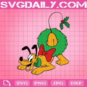 Pluto Christmas Svg