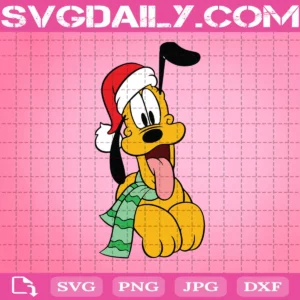Pluto Disney Christmas Svg