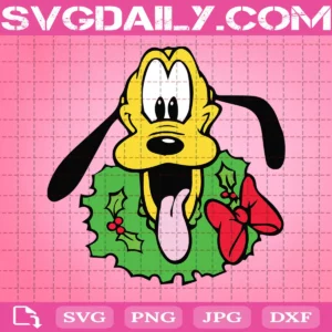Pluto Disney Merry Christmas Svg