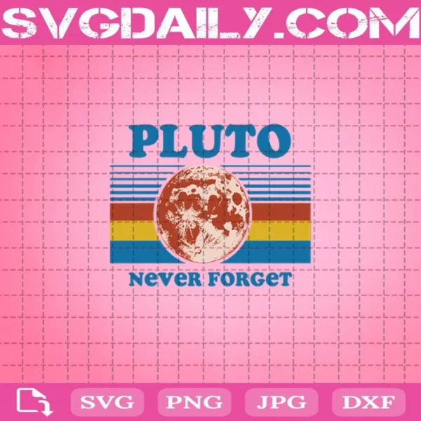 Pluto Never Forget 1930 2006 Vintage Svg