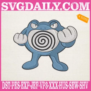 Poliwrath Pokemon Embroidery Design