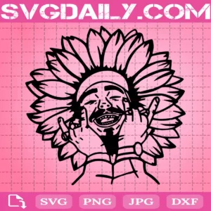 Post Malone With Sunflower Svg