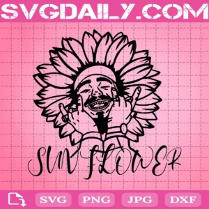 Post Malone With Sunflower Svg