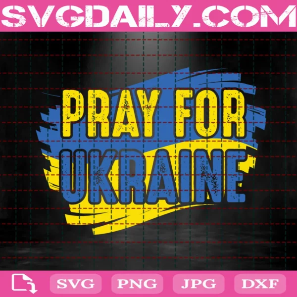 Pray For Ukraine Svg