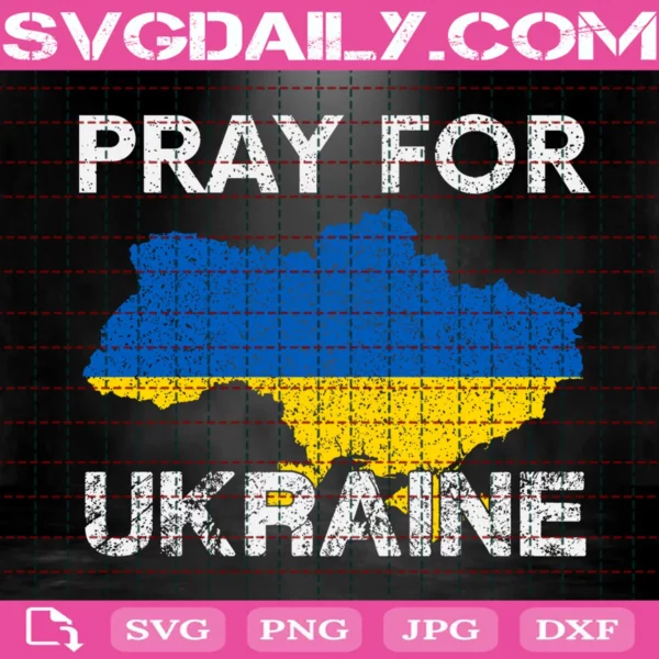 Pray For Ukraine Svg