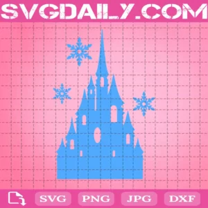 Princess Winter Snow Frozen Castle Svg