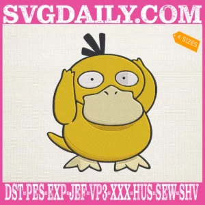 Psyduck Pokemon Embroidery Design