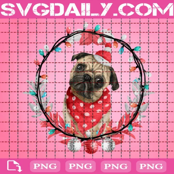 Pug Christmas Png