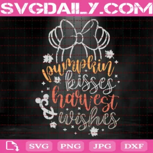 Pumpkin Kisses Harvest Wishes Svg