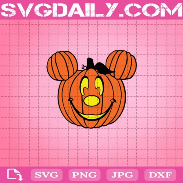 Pumpkin Mickey Halloween Svg