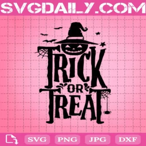 Pumpkin Witch Trick Or Treat Svg