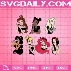 Punk Disney Princess Svg