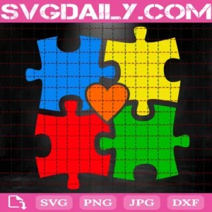 Puzzle With Heart Svg