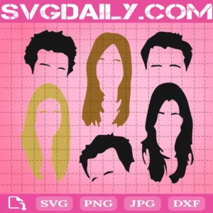 Rachel Monica Phoebe Chandler Joey Ross Svg