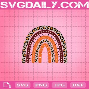 Rainbow Leopard Cheetah Svg