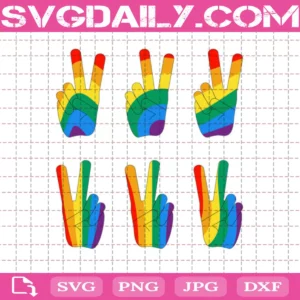 Rainbow Peace Sign Svg Free