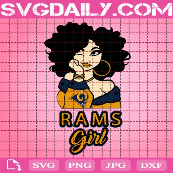 Rams Girl Svg, Los Angeles Rams Girl Svg