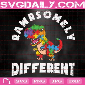Rawrsomely Different Dinosaur Autism Svg