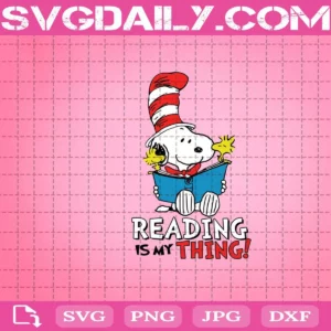 Reading Snoopy Reading Books Svg