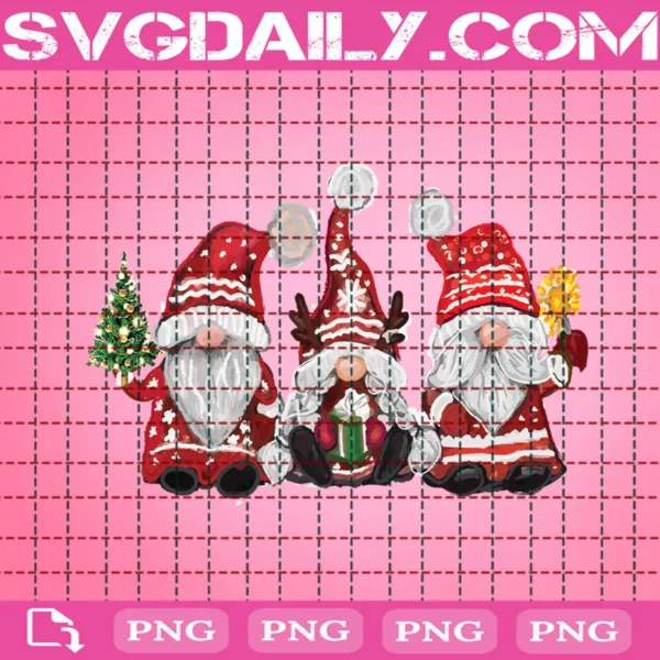 Red Gnomes Png, Christmas Gnomies Png