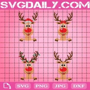 Reindeer Head Svg