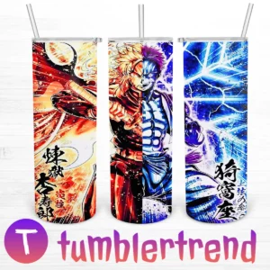 Rengoku Kyojuro And Akaza 20oz Tumbler Skinny
