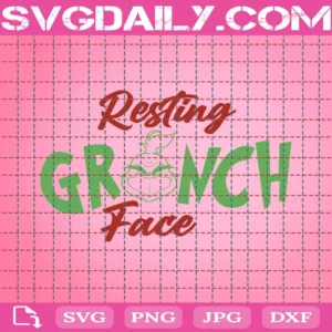 Resting Grinch Face Svg