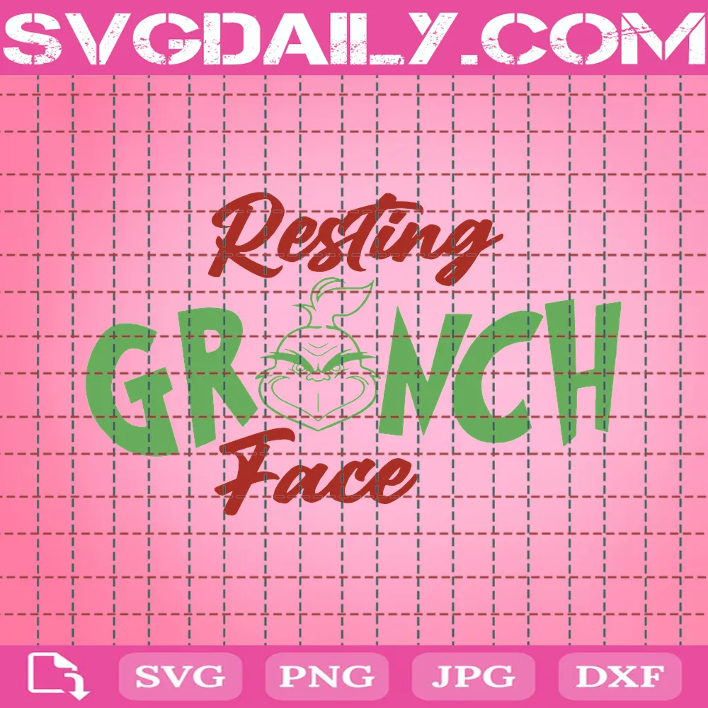 Resting Grinch Face Svg - Daily Free Premium Svg Files
