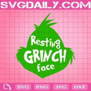 Resting Grinch Face Svg