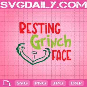 Resting Grinch Face Svg