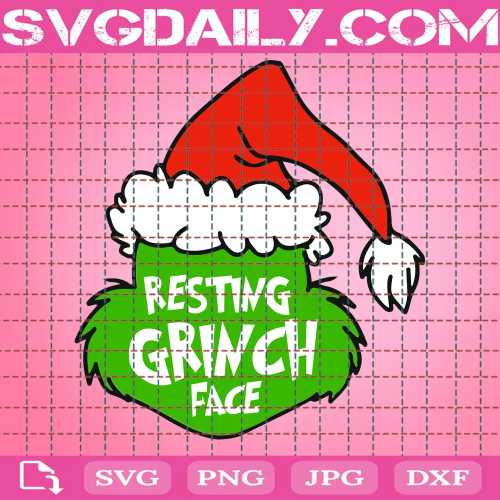 Resting Grinch Face - Daily Free Premium Svg Files