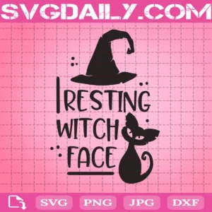 Resting Witch Face Svg