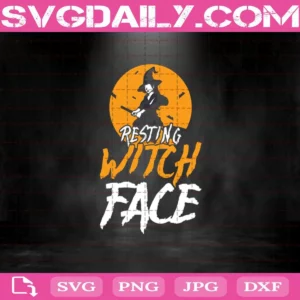 Resting Witch Face Svg